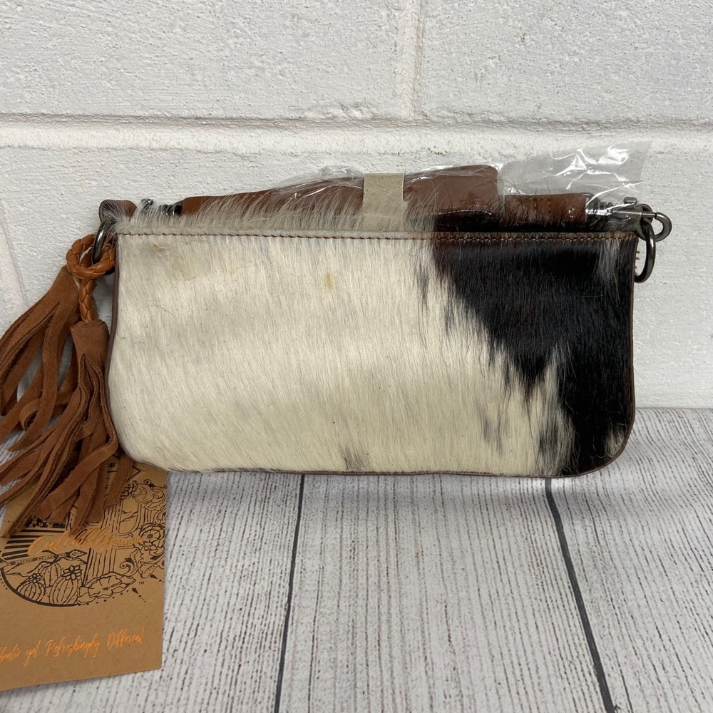 Catchfly Studio Hair On Hide Clutch Tassel Accent Wristlet Color‎ Variety
